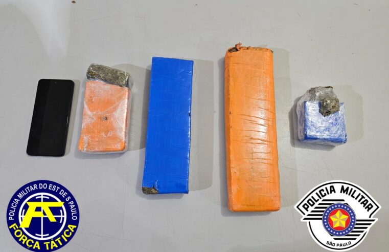 Traficante é preso quando levava 2,6 kg de drogas para Planura
