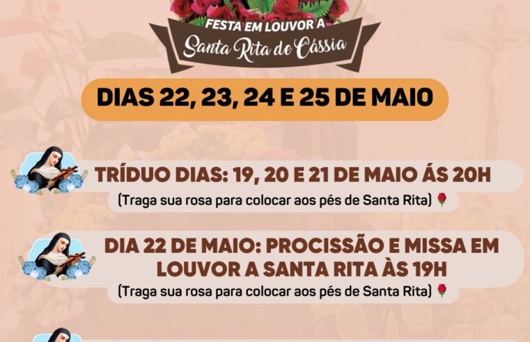 Comunidade Santa Rita promove triduo e quermesse