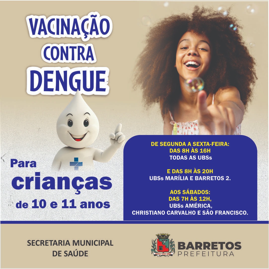 Vacinação contra a dengue passa a ser realizada também à noite e aos sábados