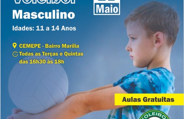 Prefeitura inicia nova turma da escolinha de voleibol no Cemepe do Marília