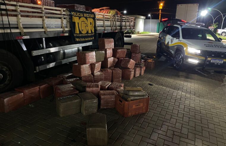 Polícia Rodoviária aprende caminhão com mais de três toneladas de maconha