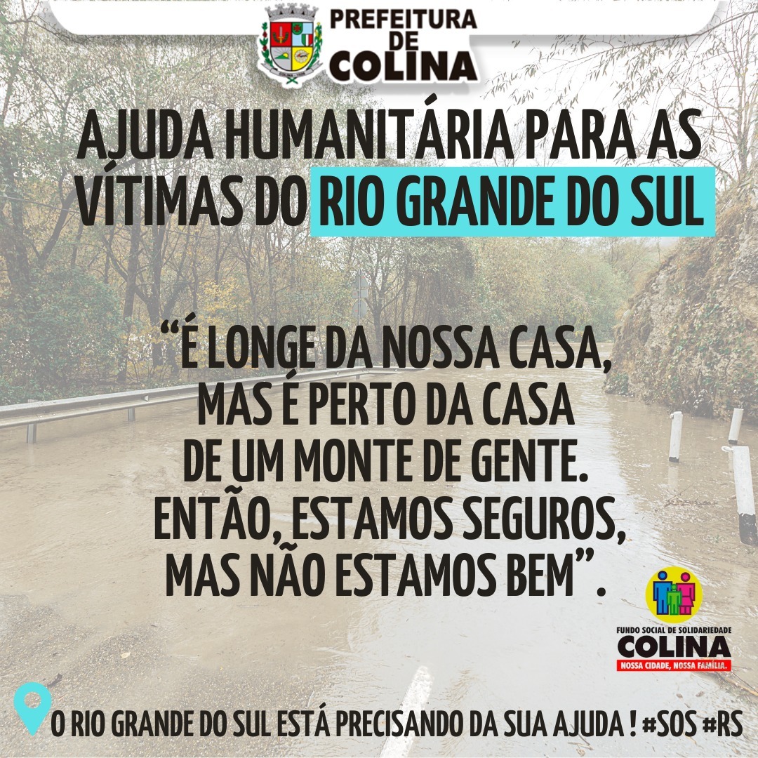 Prefeitura de Colina realiza a “Campanha SOS Rio Grande do Sul”