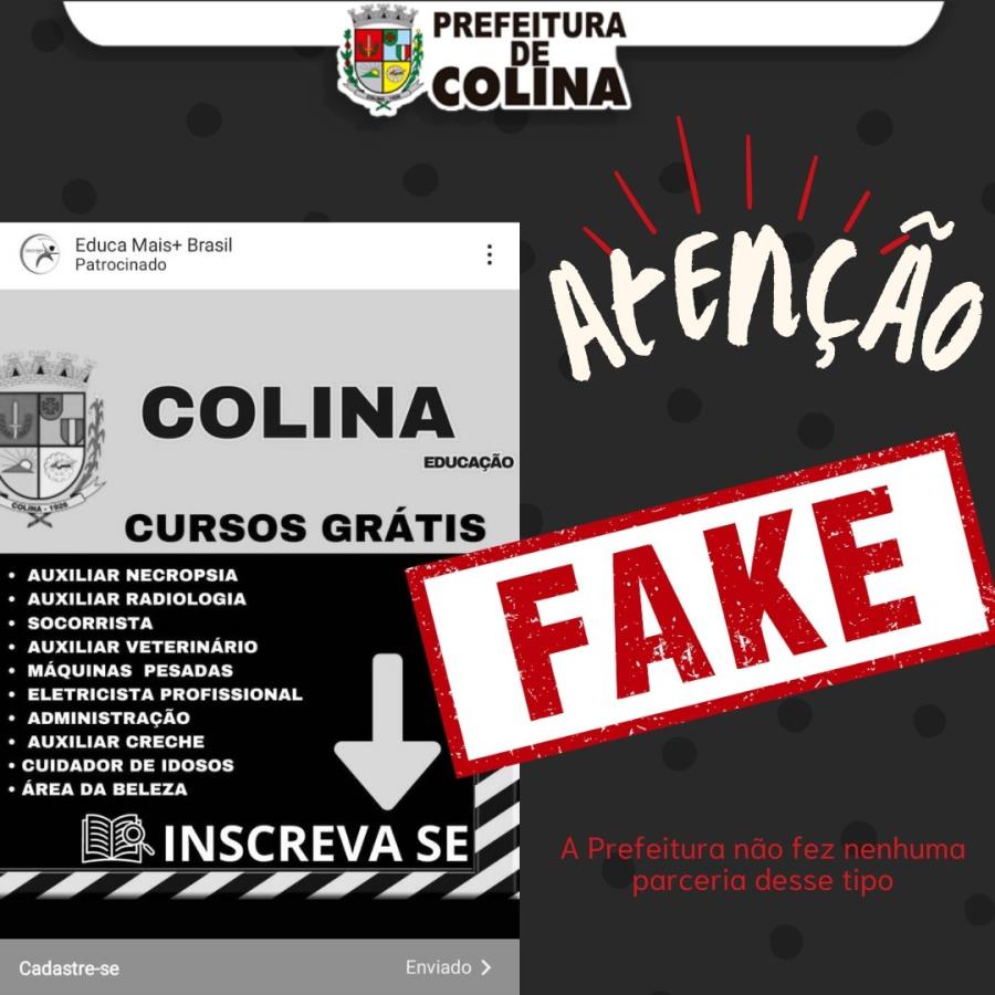 Prefeitura de Colina alerta para golpe em ofertas de cursos gratuitos em redes sociais