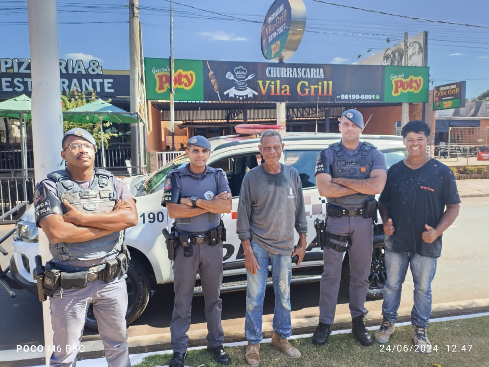 Policiais de Olímpia salvam cliente de restaurante engasgado