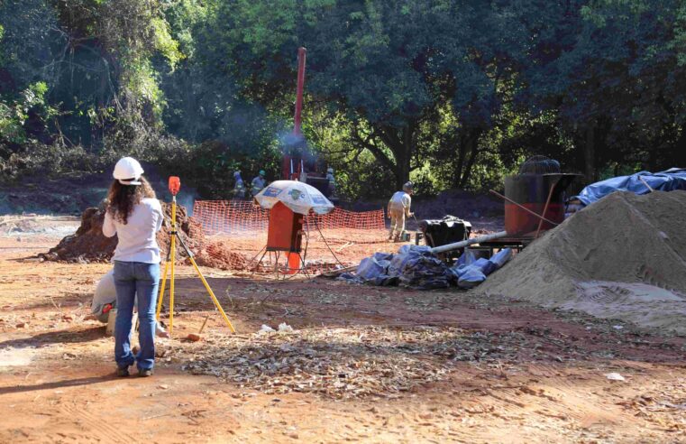 Avançam as obras da construção da unidade de captação da ETA Rio das Pedras