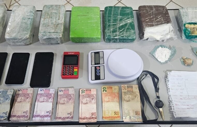 PM faz apreensão de 6,8 kg de drogas com traficante que estava escondido em motel