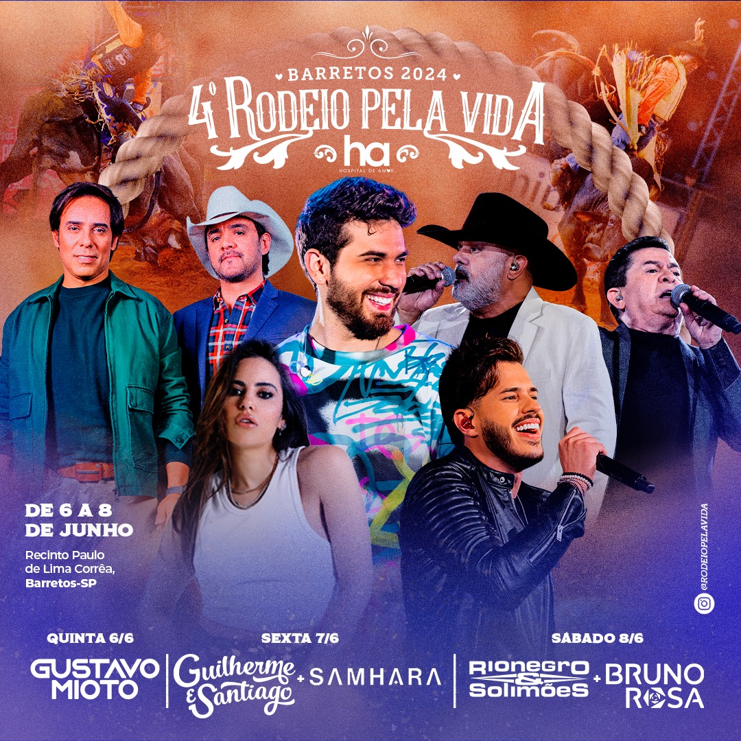 4ª edição do “Rodeio pela Vida” começa nesta quinta-feira, dia 6