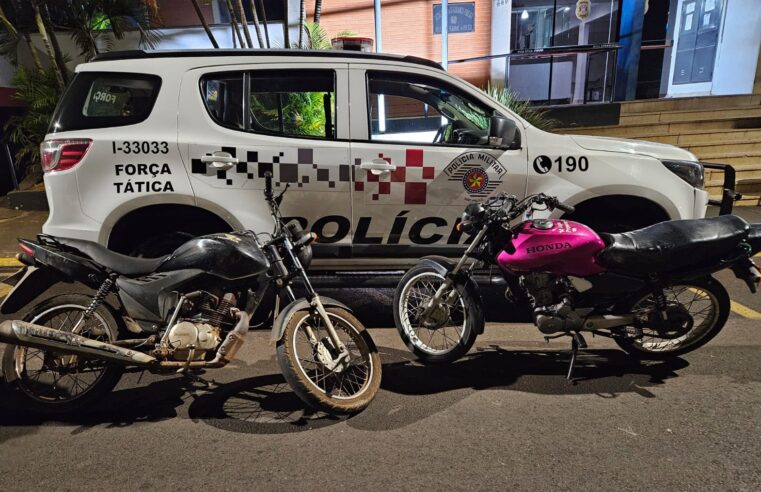 PM recupera motos furtadas em Barretos nas últimas horas