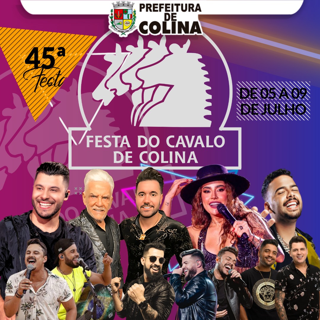 45ª Festa do Cavalo de Colina acontece de 5 a 9 de julho