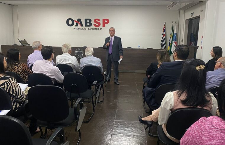 Juiz barretense ministra palestra na OAB sobre as transformações na vida jurídica nos últimos anos