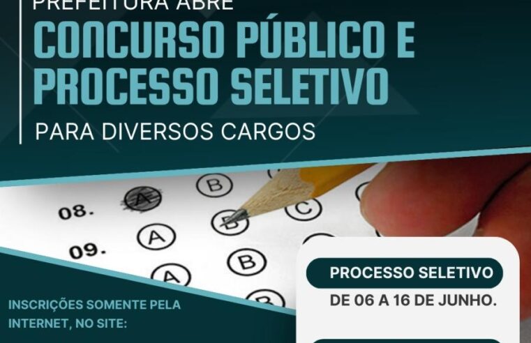 Prefeitura de Colina abre Concurso Público e Processo Seletivo para diversos cargos