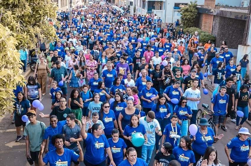 Marcha Para Jesus Barretos teve a participação de 2 mil pessoas, segundo organização