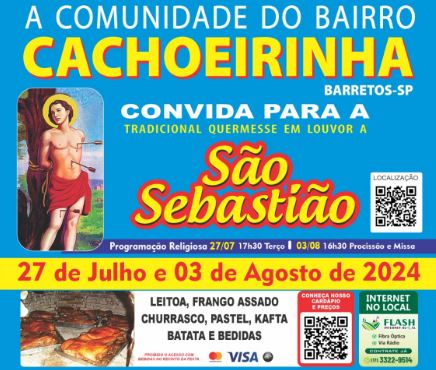 Festa da Cachoeirinha está agendada para o final de julho e início de agosto