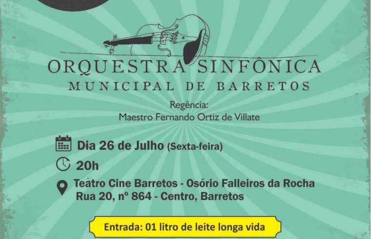 Orquestra realiza concerto com flashback no Cine Barretos