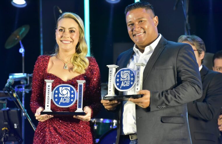 Noite de gala marca homenagens para Anderson Oliveira, Jackelyne Rossini e destaques do comércio