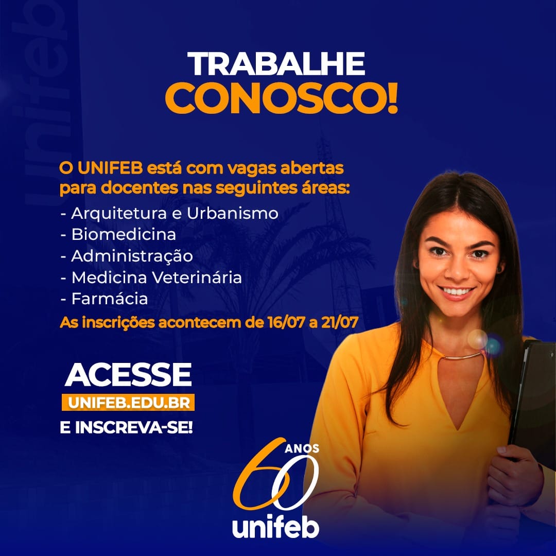 Abertas as inscrições de processo seletivo para contratação de docentes no UNIFEB