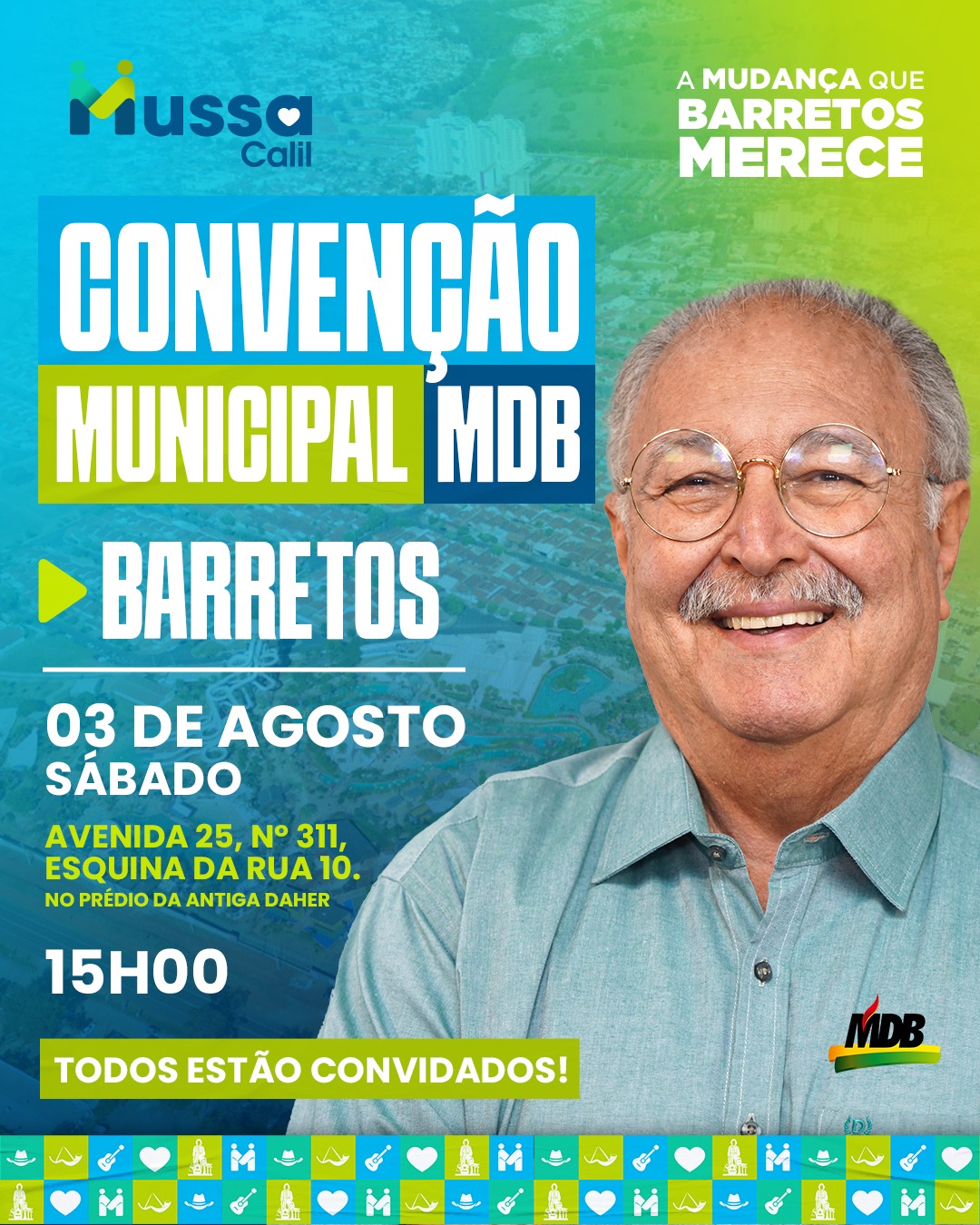 Convenção do MDB muda para sábado, dia 3