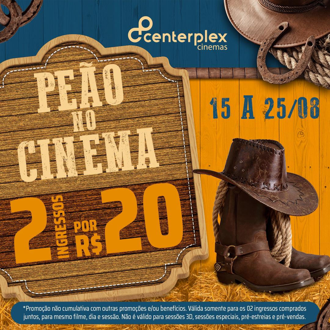 “Peão no Cinema” traz par de ingressos por apenas R$ 20 no Centerplex Barretos