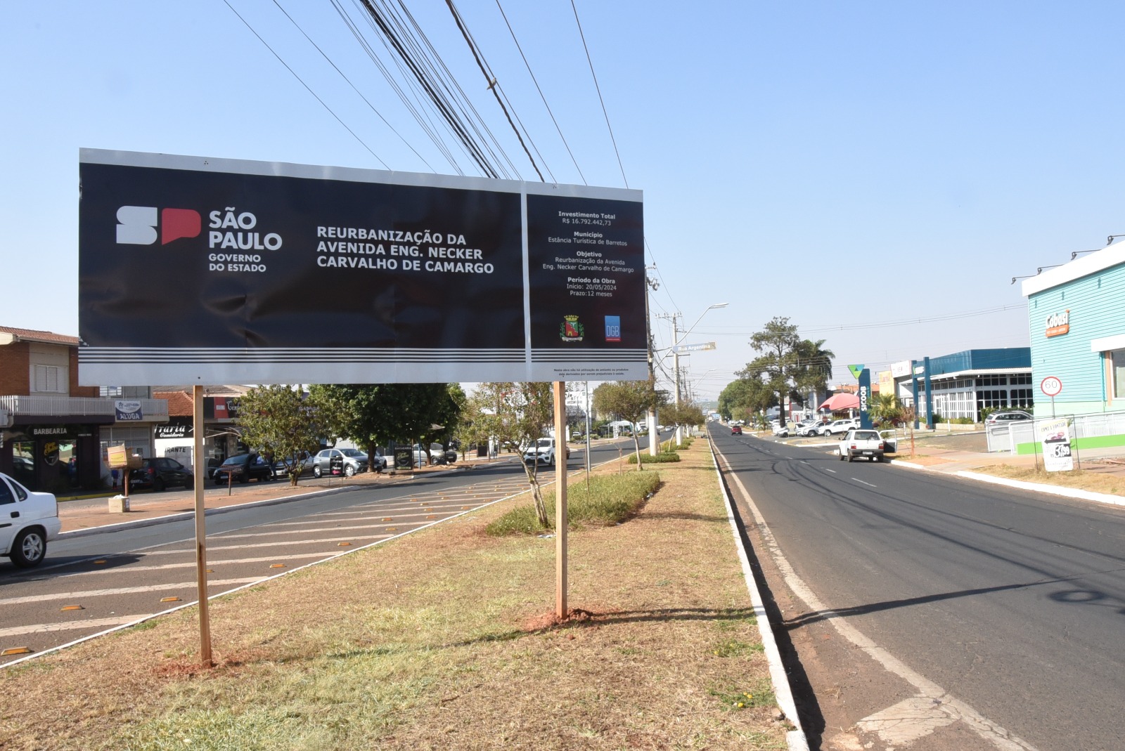 Reurbanização da Avenida Engenheiro Necker Carvalho de Camargo começa nesta segunda-feira, 2 de setembro