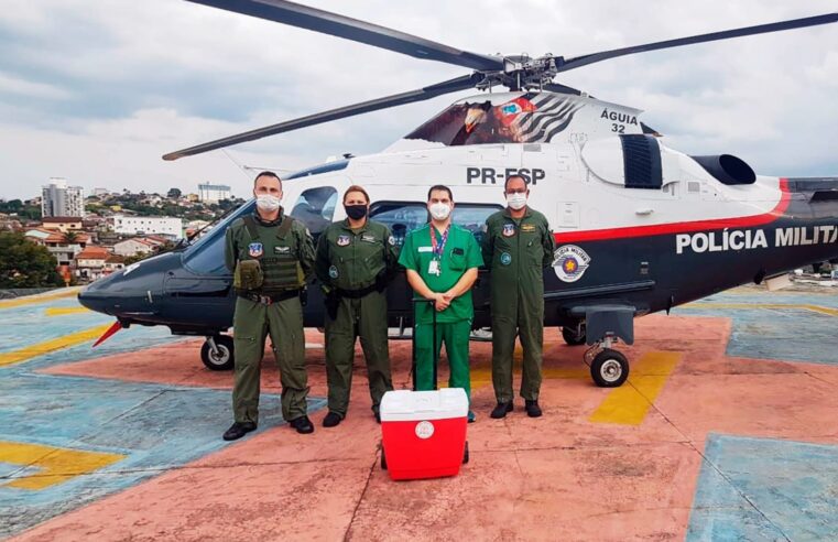 Helicópteros da PM superam 900 missões de transporte de órgãos para transplantes