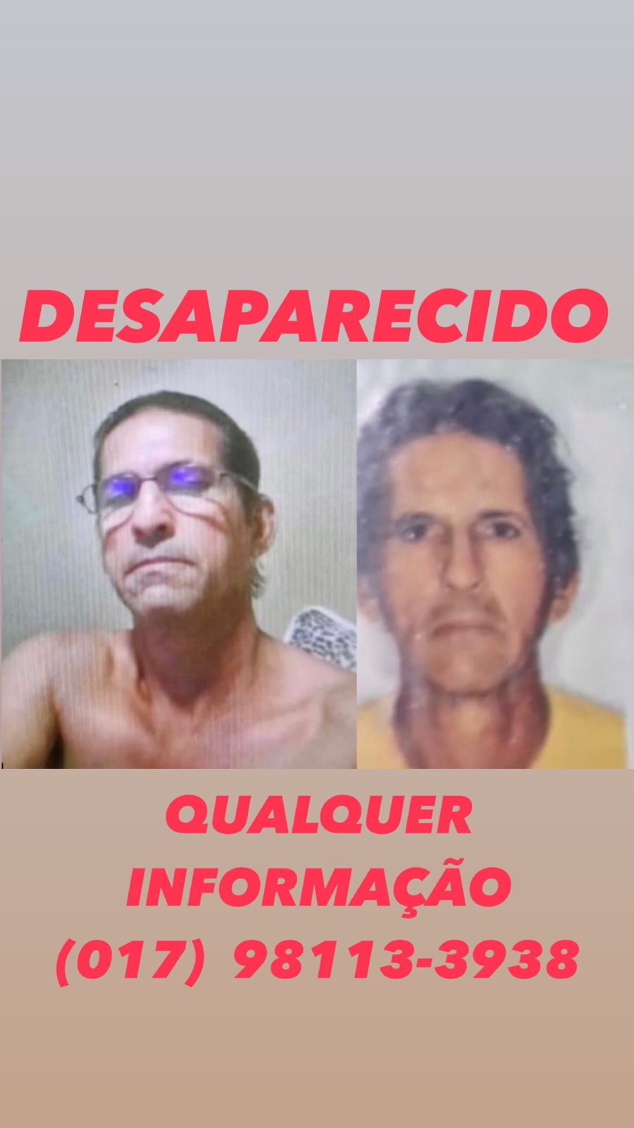 Família busca informações sobre paradeiro de homem desaparecido