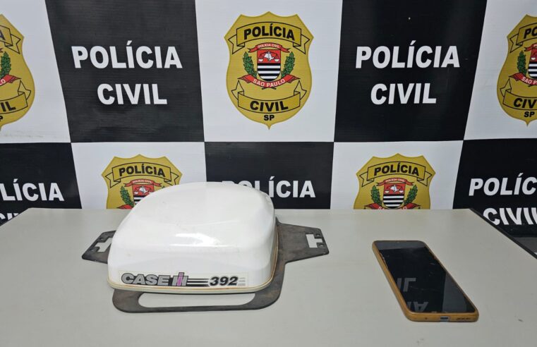 Polícia Civil recupera antena furtada no valor de R$ 30 mil e prende suspeito em Colina