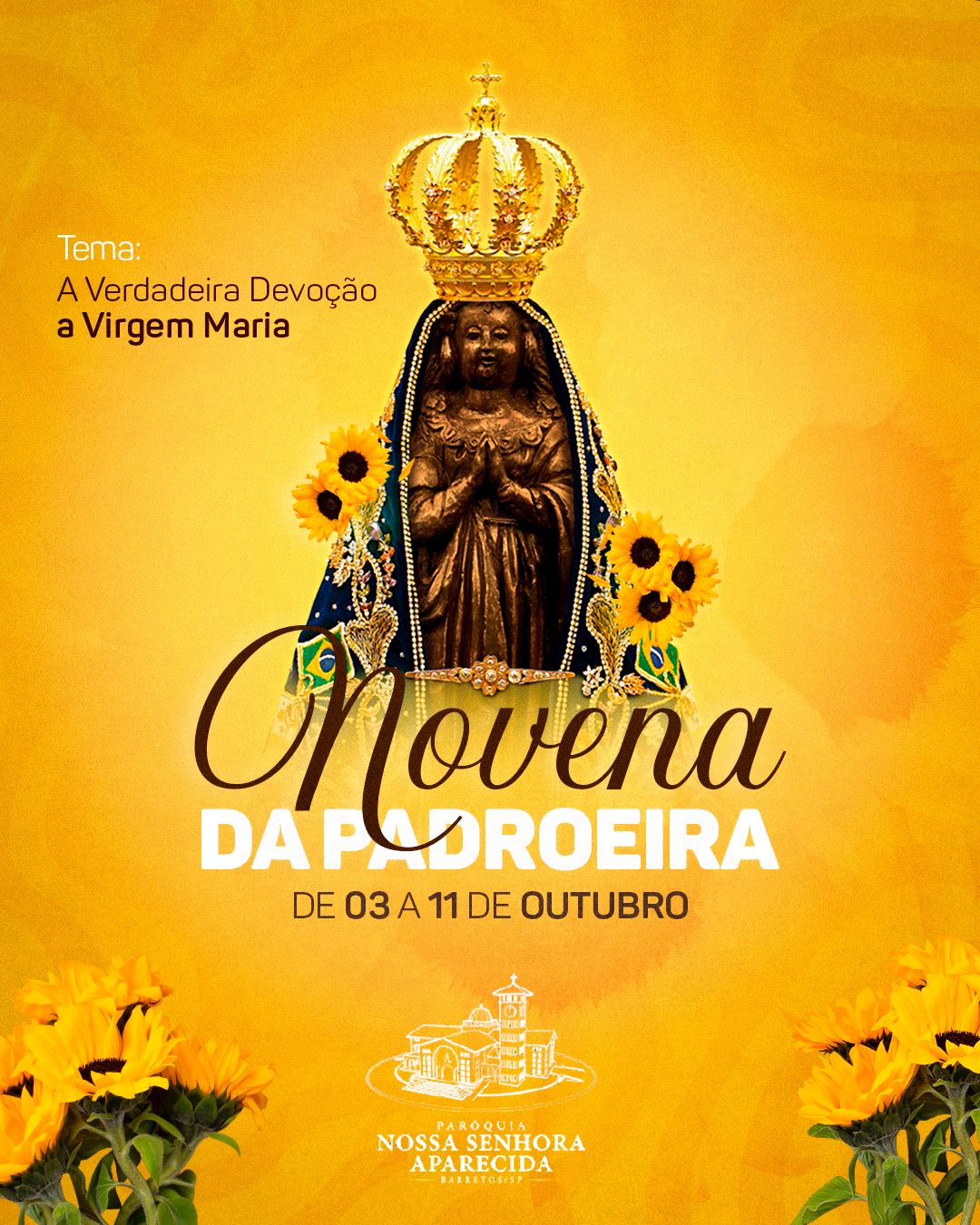 Minibasílica inicia no dia 3 novena da Padroeira