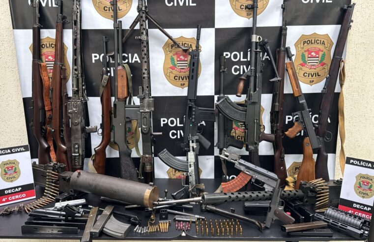 Polícia Civil encontra fábrica ilegal de armas de grosso calibre em São Paulo