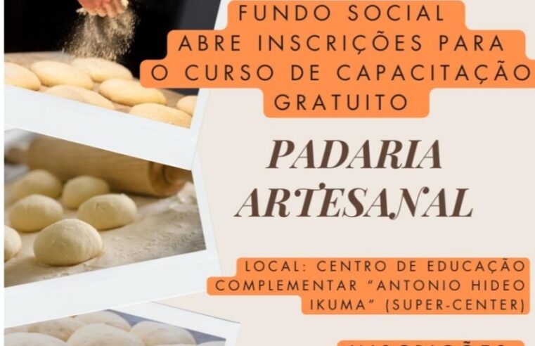 Fundo Social de Colina abre inscrições para o curso da padaria artesanal      