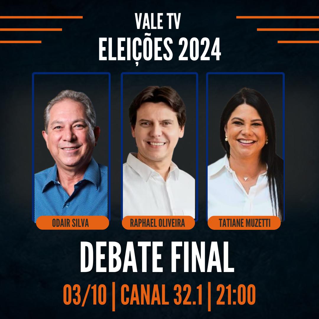 Vale TV promove último debate nesta quinta, dia 3