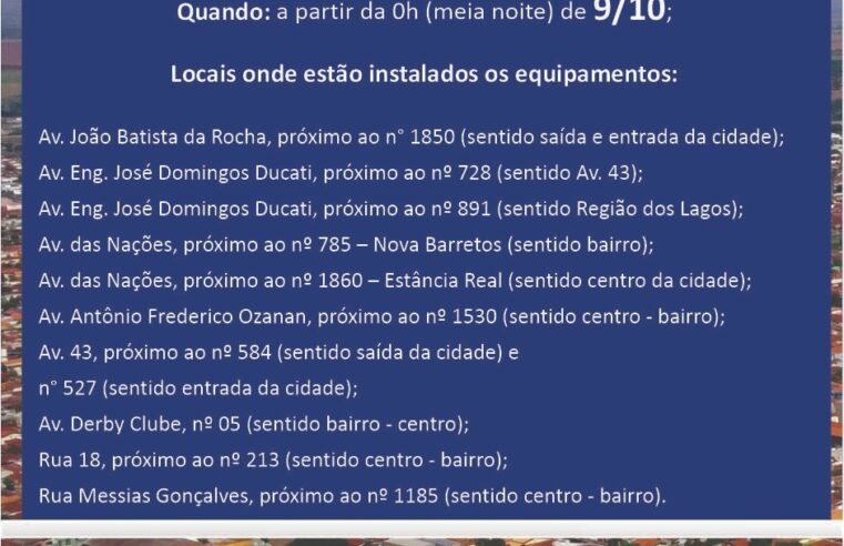 Radares voltam a operar nesta quarta-feira, 9 de outubro