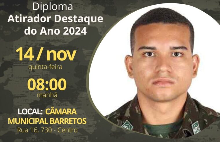 Câmara agenda Sessão Solene para homenagear jovem integrante do Tiro de Guerra