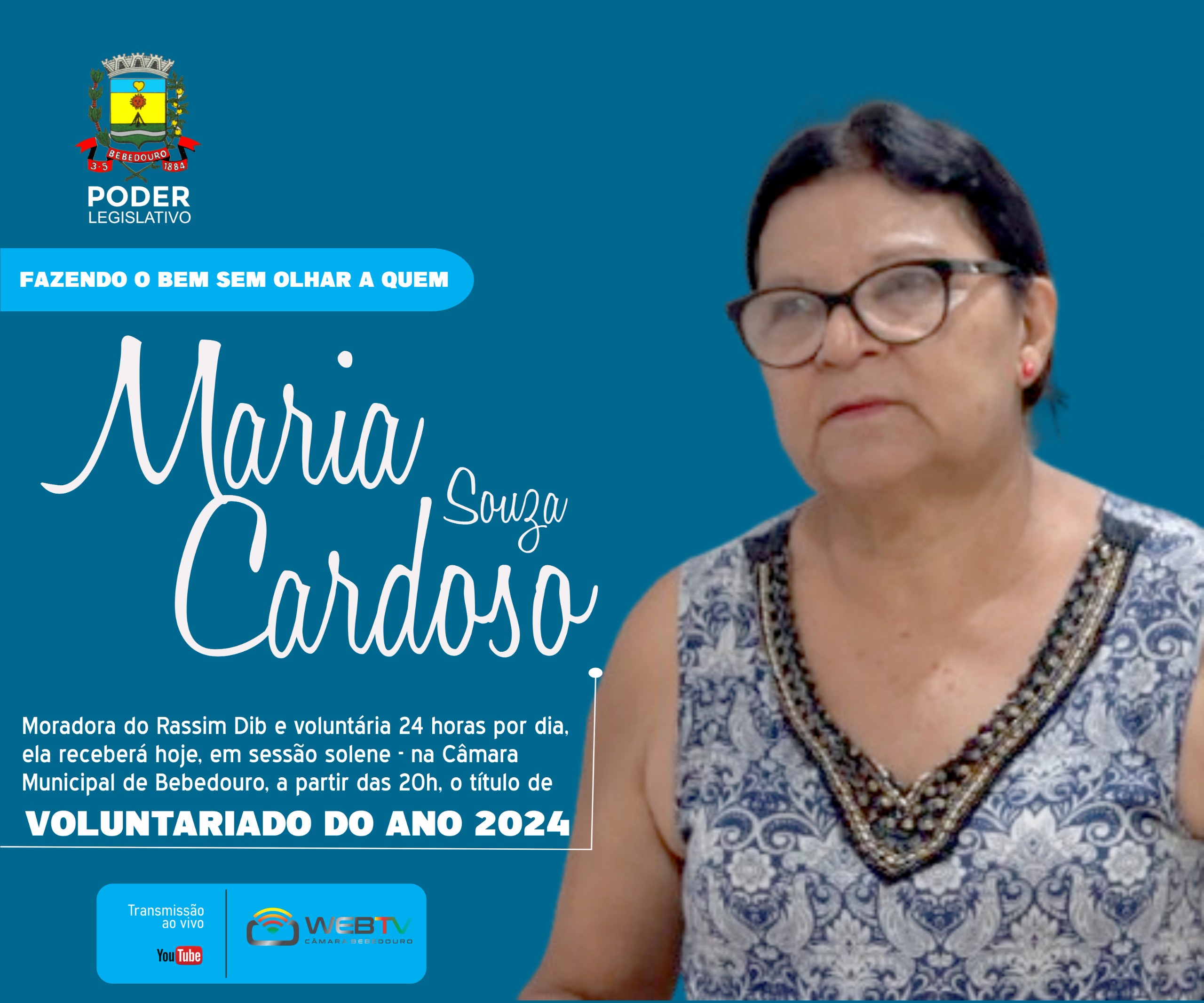 Moradora do Rassim recebe nesta quinta-feira o título de Voluntariado do Ano