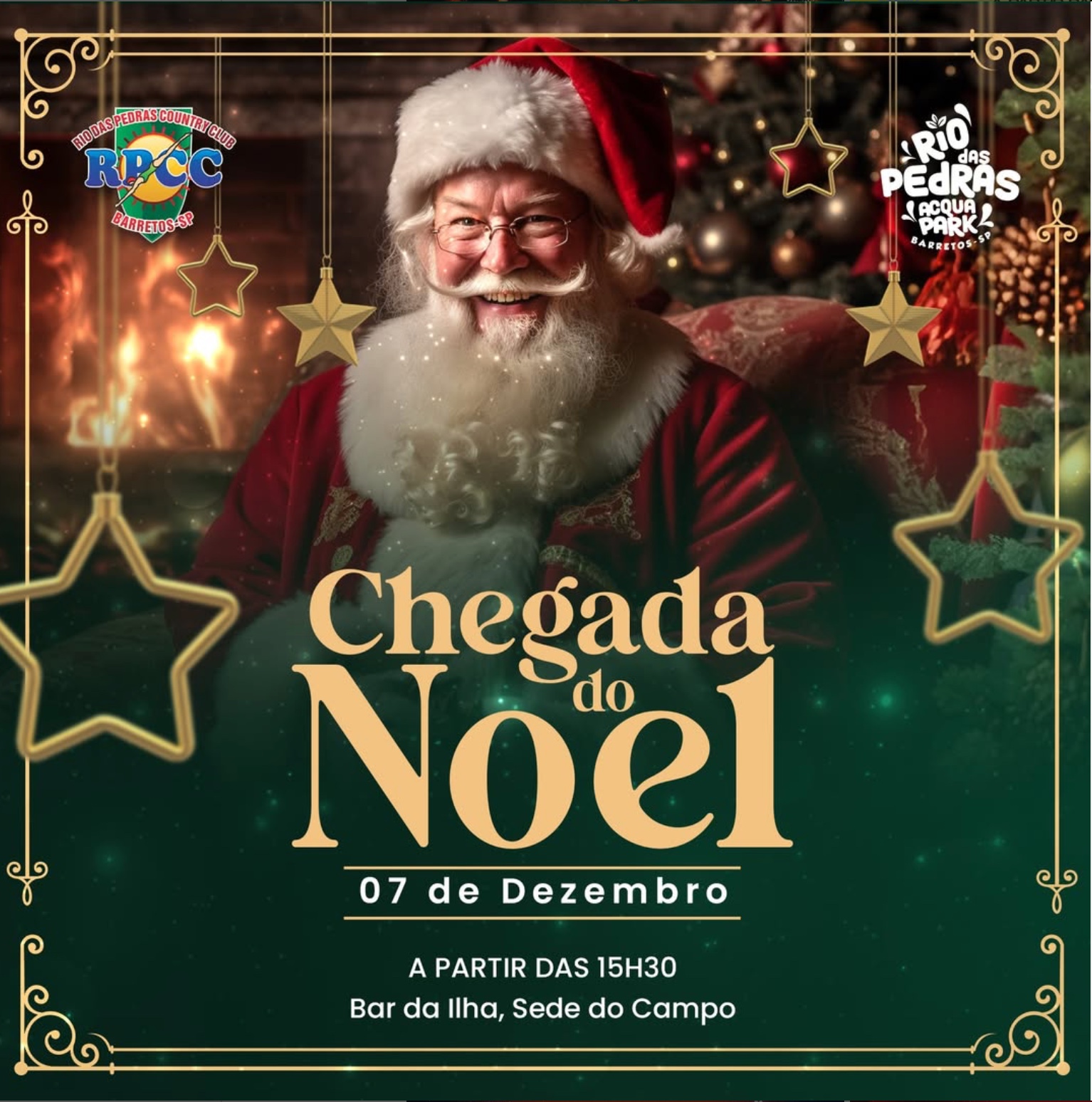 Rio das Pedras tem chegada do Papai Noel neste sábado, 7