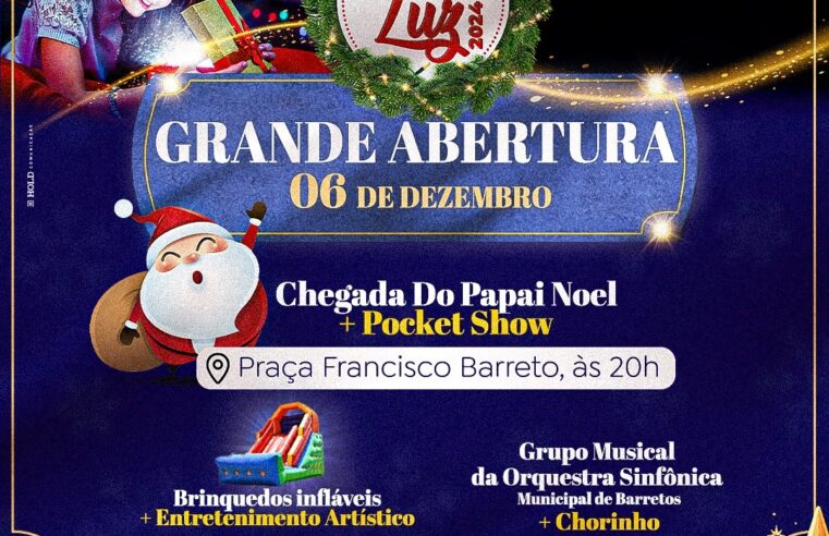 Prefeitura de Barretos lança programação do “Natal Luz 2024”