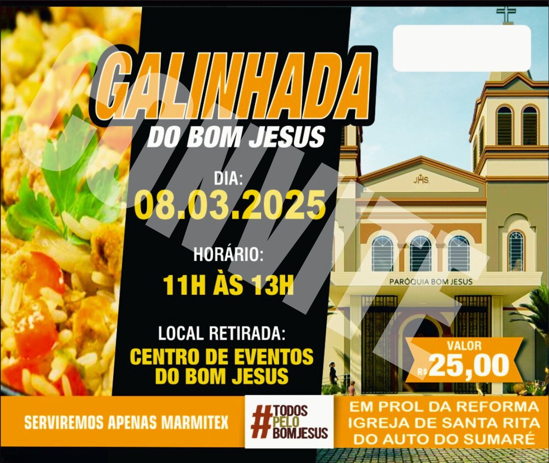 Vem aí Galinhada do Bom Jesus