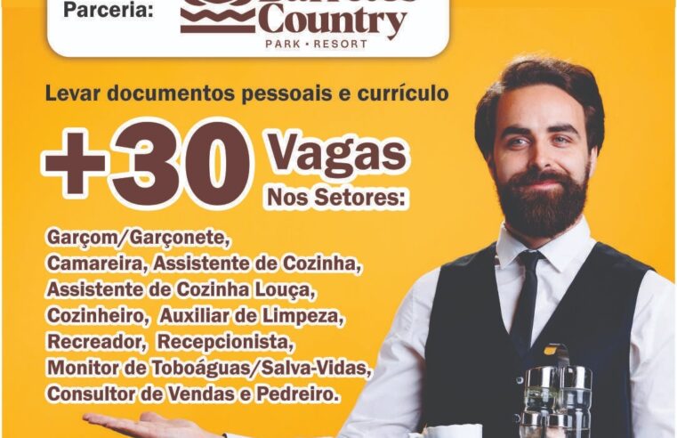 Feirão de Empregos em parceria com o Barretos Country Park – Resort oferece mais de 30 vagas