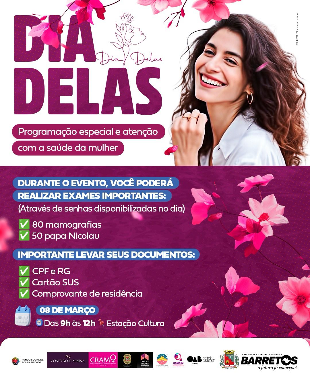 8 de março na Estação Cultural: Todas as mulheres estão convidadas para o “Dia Delas”