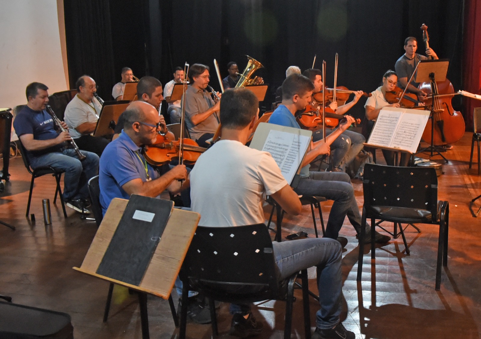 Orquestra ensaia no Cine Barretos para o Concerto de abertura da temporada