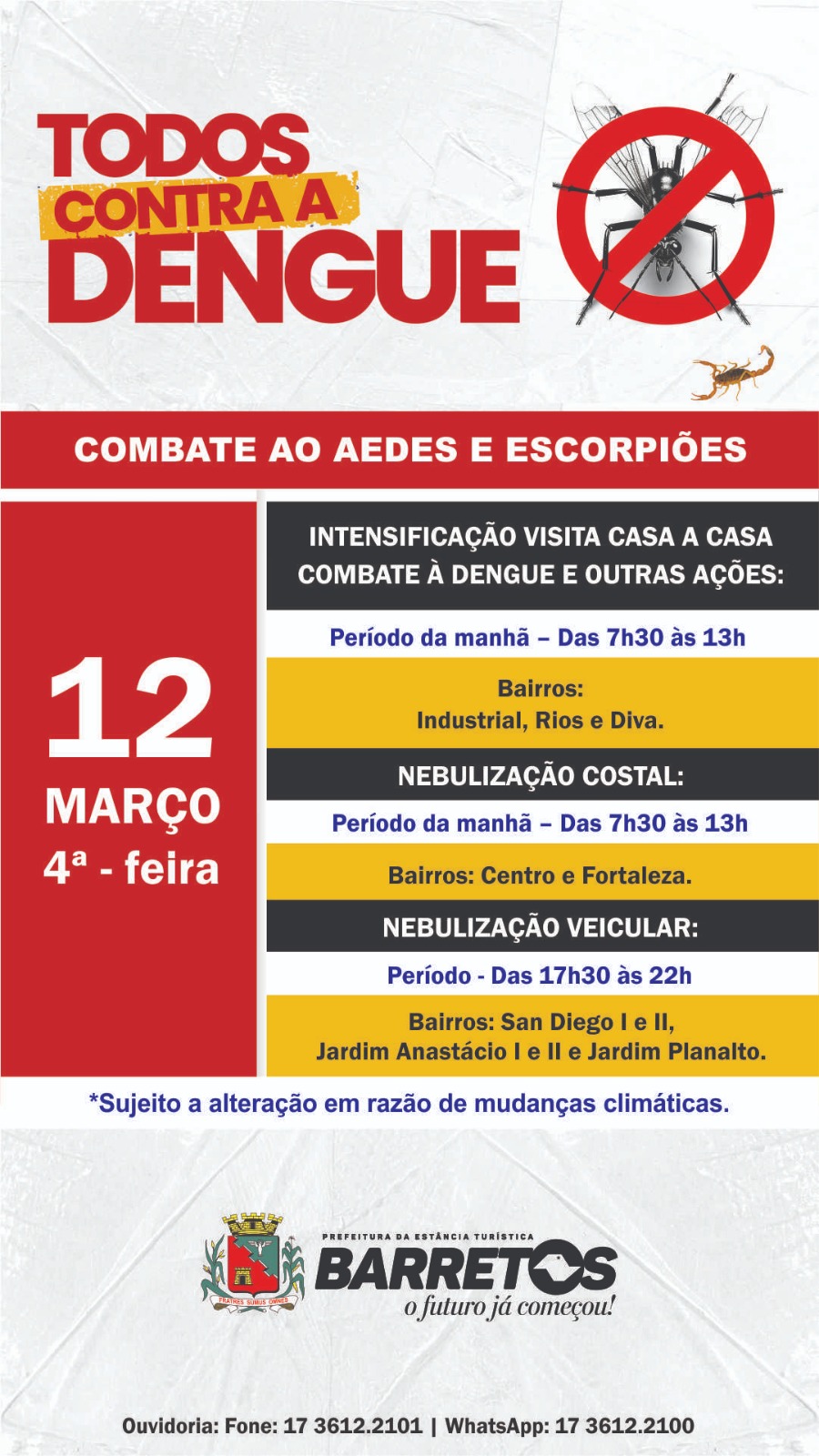 Dados atualizado da Dengue  em Barretos