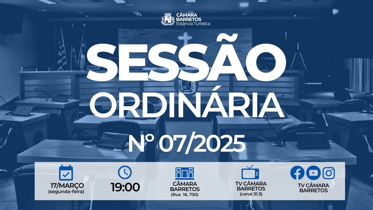 Veja o que será votado pelos vereadores na Sessão Ordinária de segunda-feira, 17 de março, às 19h