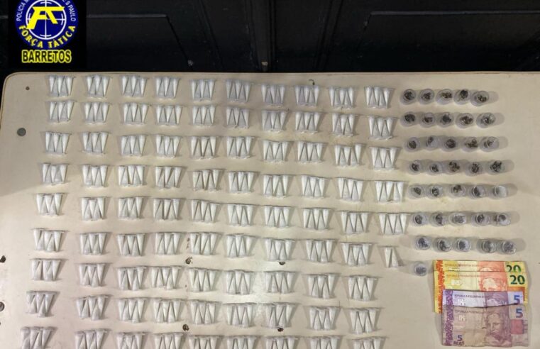 PM de Bebedouro prende acusado por tráfico de drogas