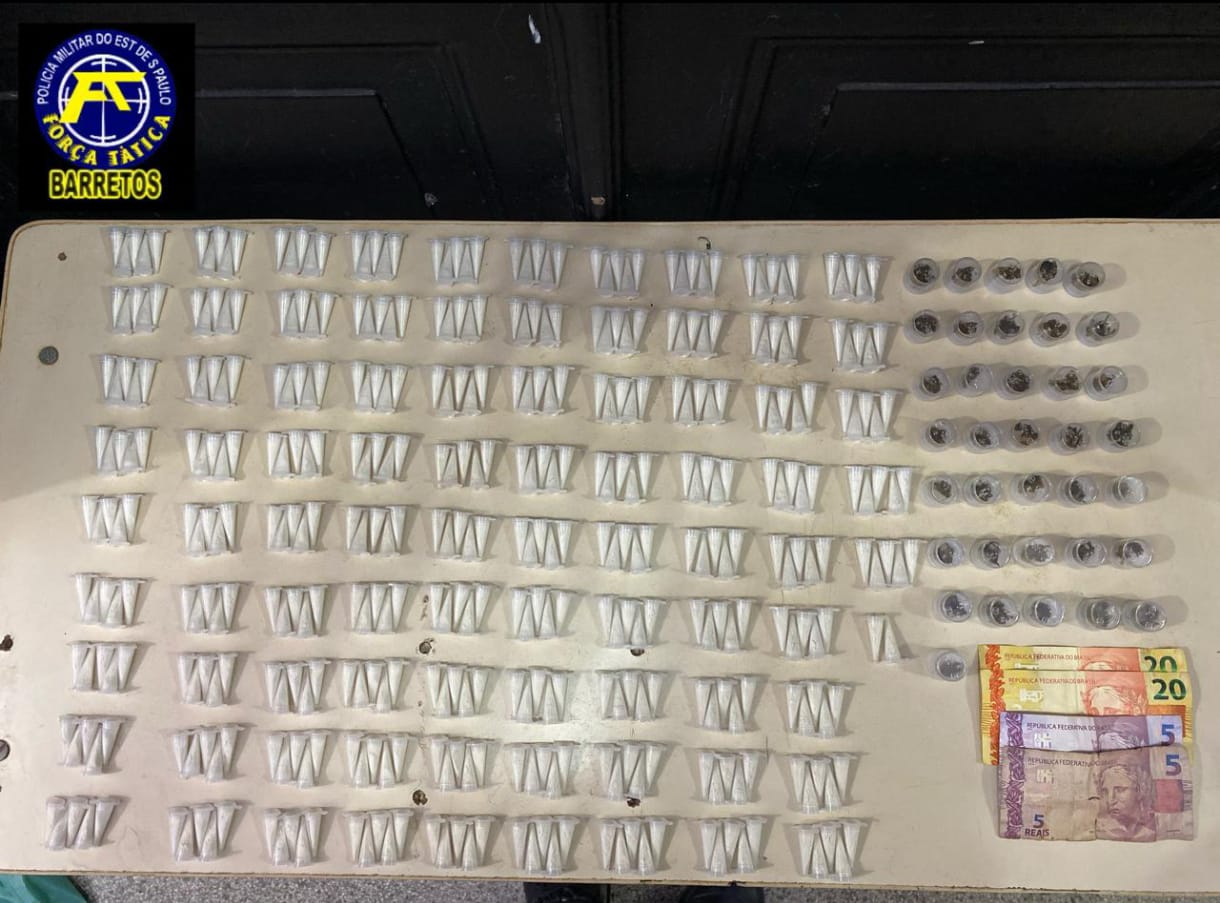 PM de Bebedouro prende acusado por tráfico de drogas