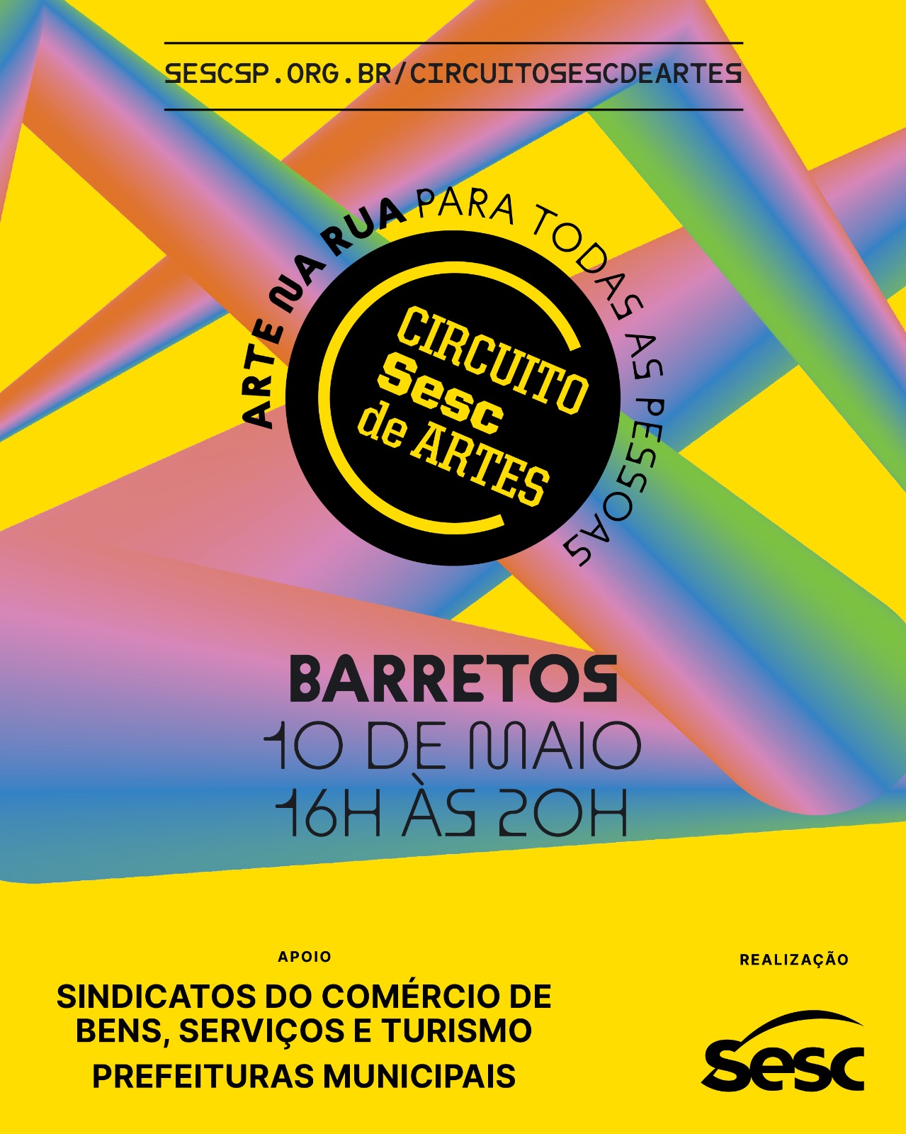 Barretos recebe Circuito Sesc de Artes neste sábado, 10 de maio
