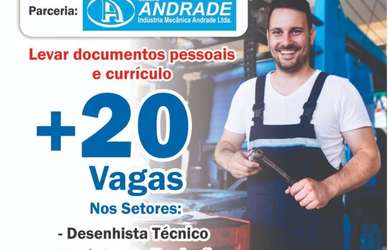 Feirão de Empregos: Bombas Andrade oferece mais de 20 vagas