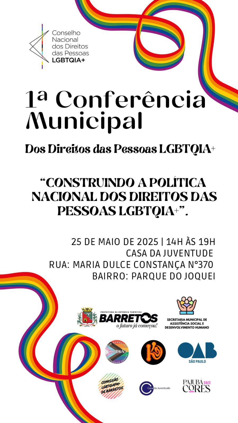 Barretos realiza neste domingo, 25, a 1ª conferência Municipal dos direitos das pessoas LGBTQIA+