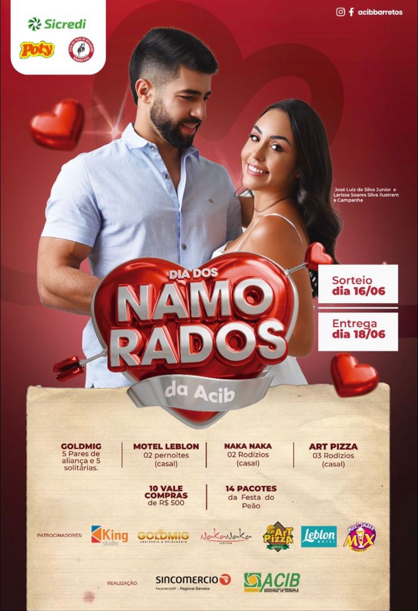 ACIB e Sincomércio lançam campanha de Dia dos Namorados