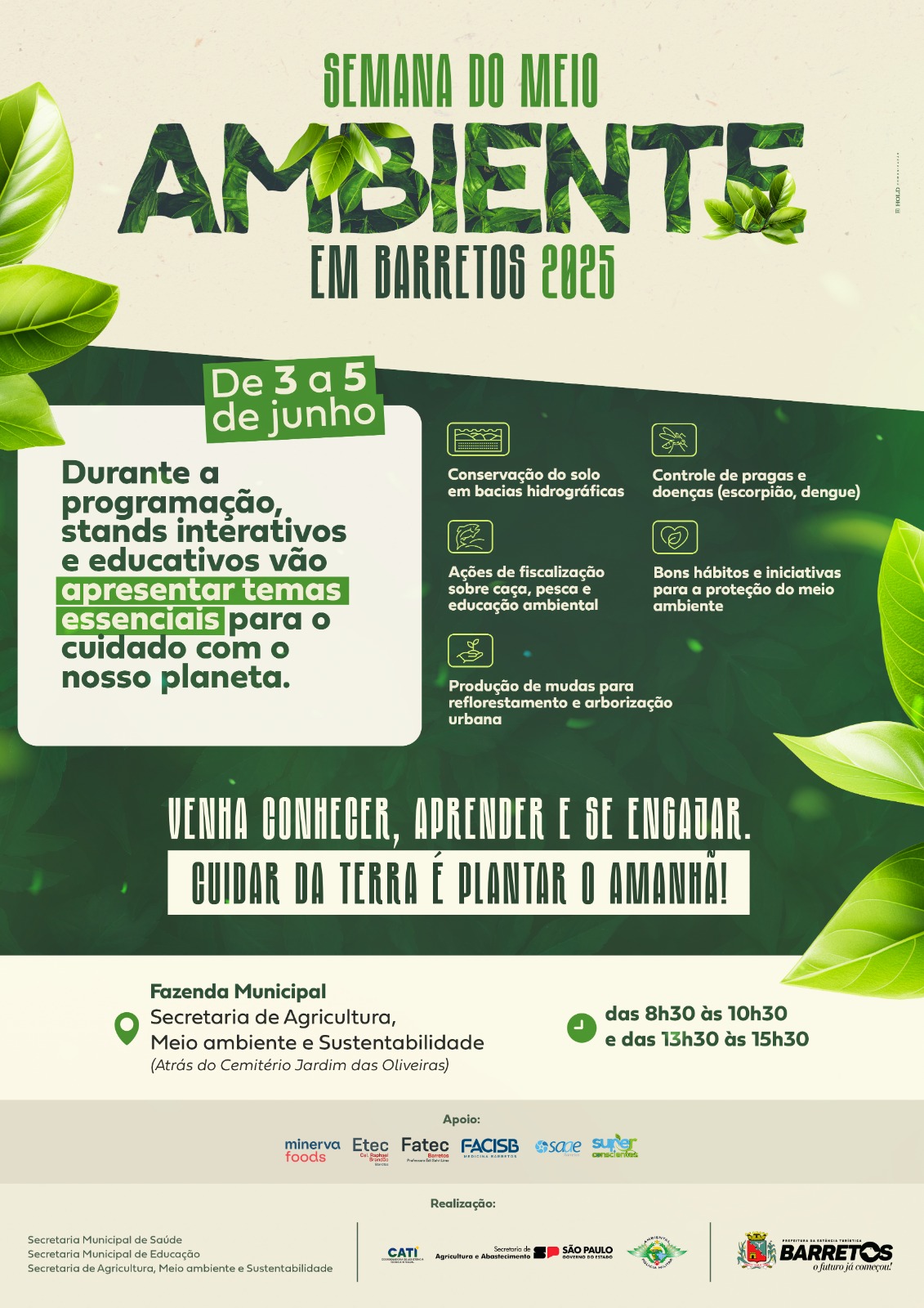 Semana do Meio Ambiente 2025 será celebrada em Barretos com atividades na Fazenda Municipal