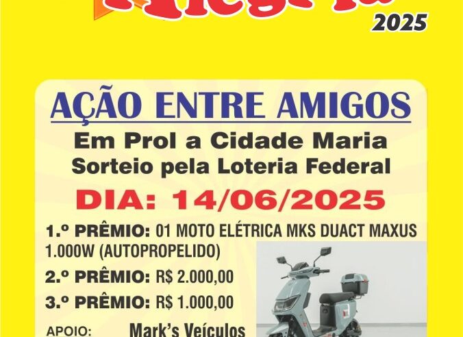 Rifa da Cidade de Maria não teve ganhador e novo sorteio acontece no próximo sábado