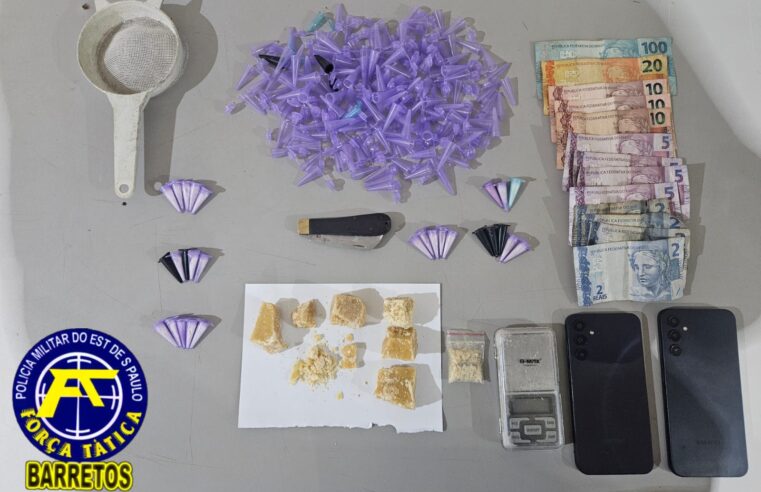 PM faz apreensão de drogas no Luis Spina